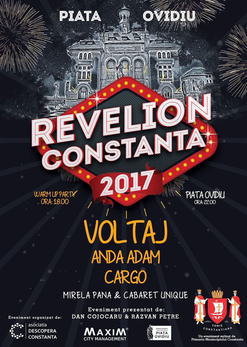 Revelion 2017 la Constanța. 4 tone de artificii, zeci de kilometri de cabluri și 70.000 de wați de muzică în difuzoare