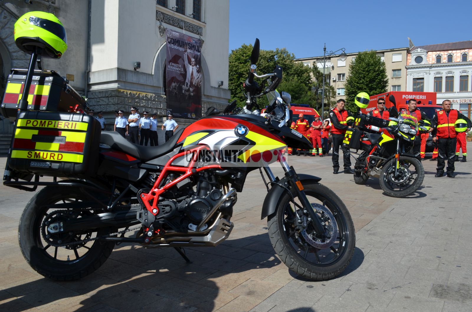 VIDEO+FOTO. ISU Dobrogea s-a înnoit două motociclete BMW de peste 20.000 bucata. Prima a fost testată de senatorul Moga