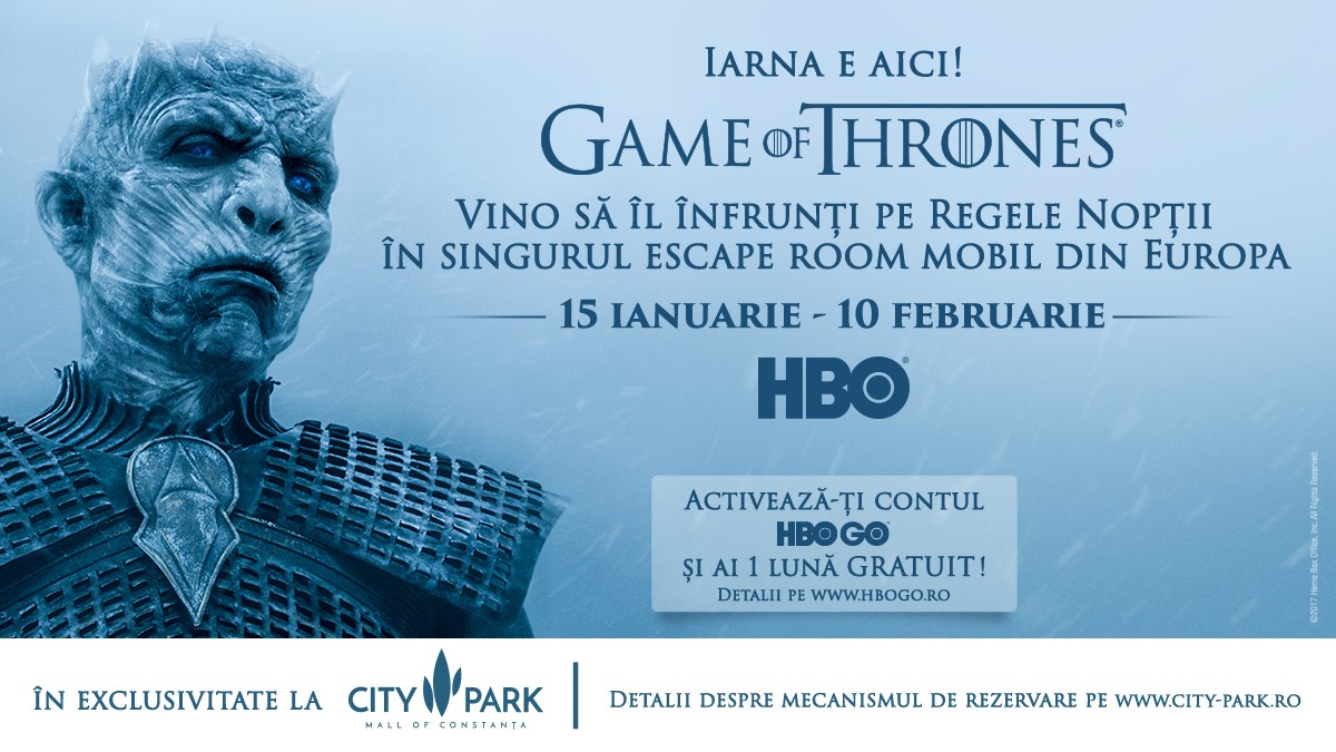Primul Escape Room mobil Game of Thrones din Europa ajunge la City Mall Constanța
