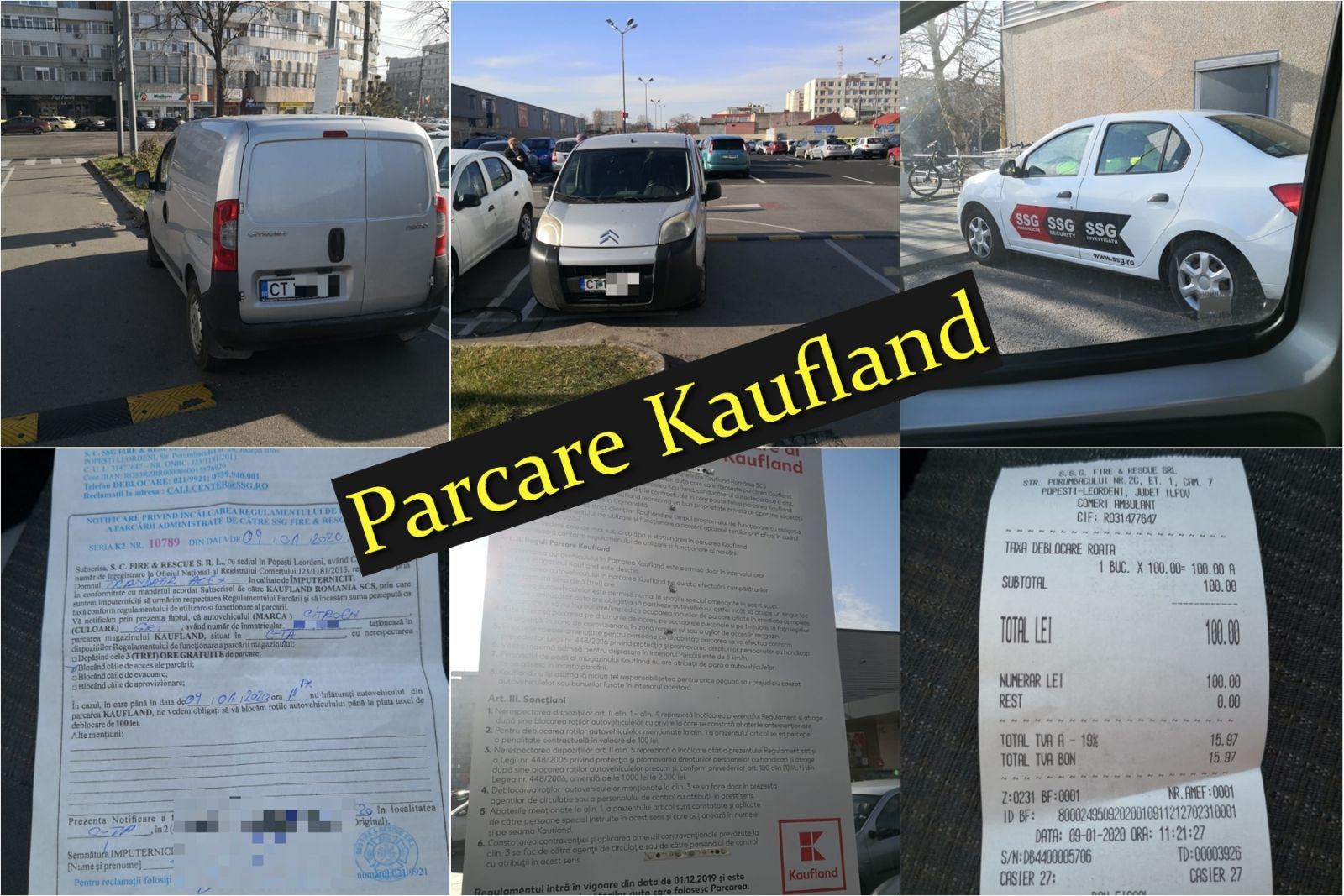 IPJ Constanța a deschis un dosar pentru abuz în serviciu în cazul mașinilor blocate cu caracatițe în parcările Kaufland