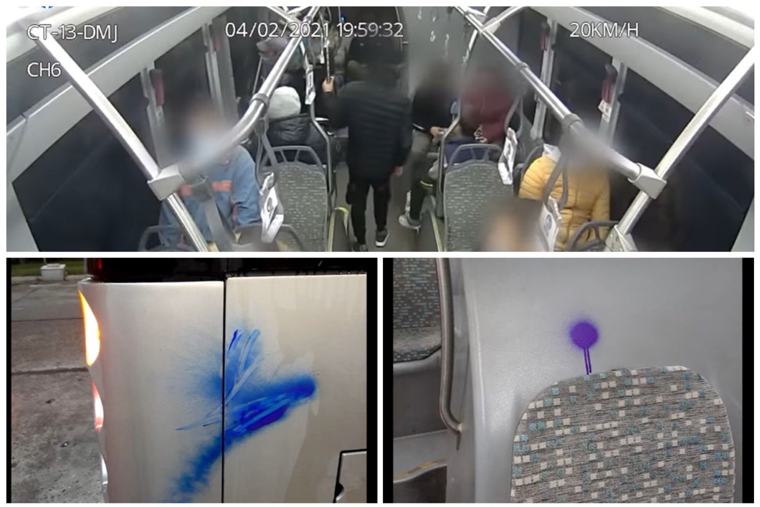 Vandalism în autobuz VIDEO