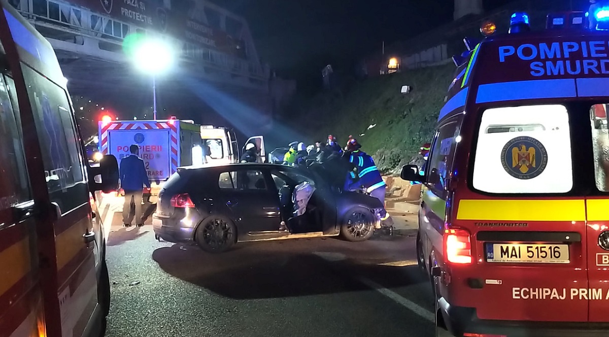 VIDEO Accident rutier grav în Ovidiu, 4 victime