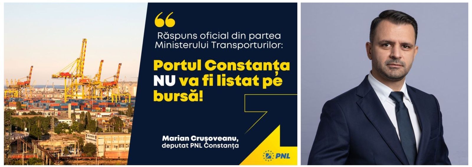 Marian Crușoveanu, deputat PNL: „Portul Constanța nu va fi listat la bursă!”