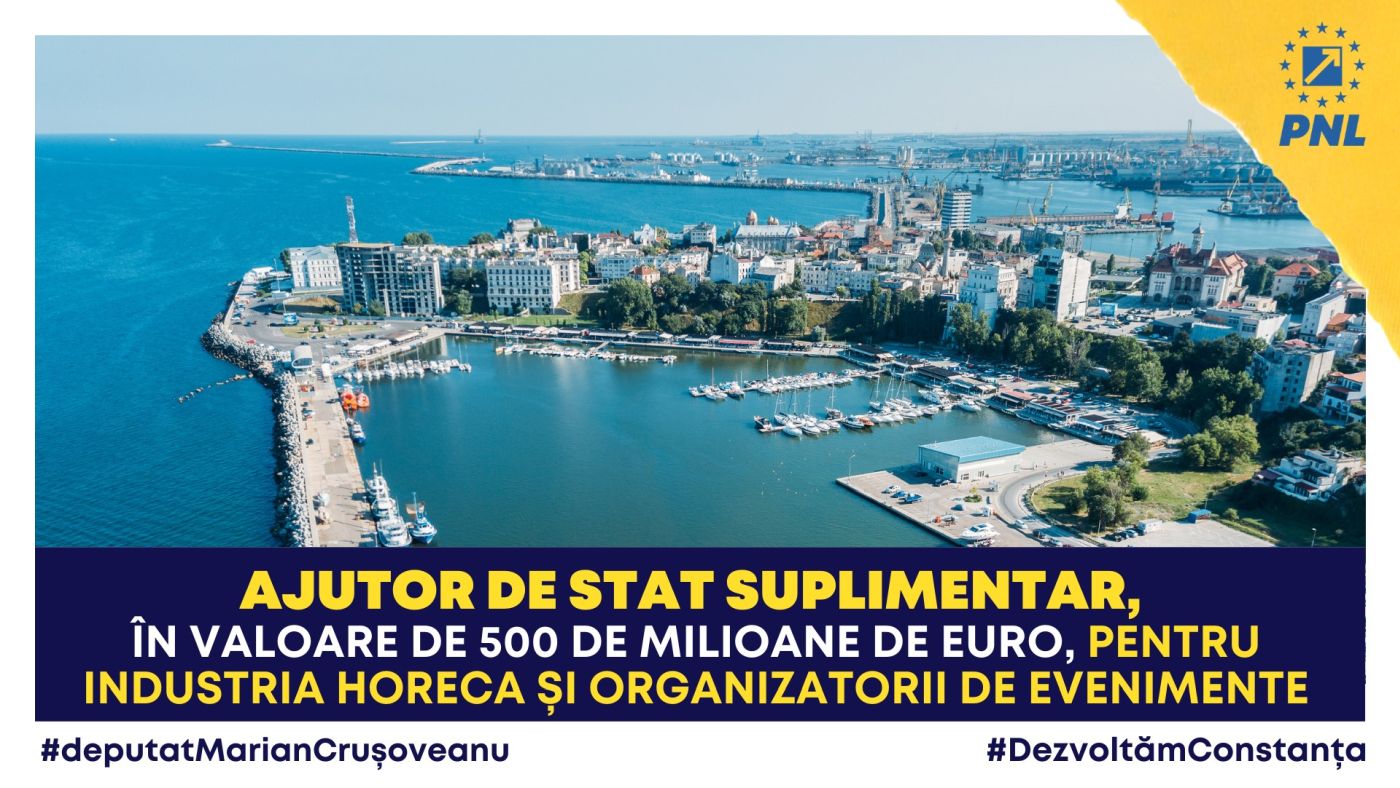 Ajutor de stat suplimentar, de 500  milioane euro, pentru industria HoReCa și organizatorii de evenimente
