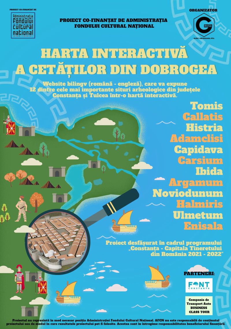 Proiect cultural inedit: harta interactivă a cetăților din Dobrogea