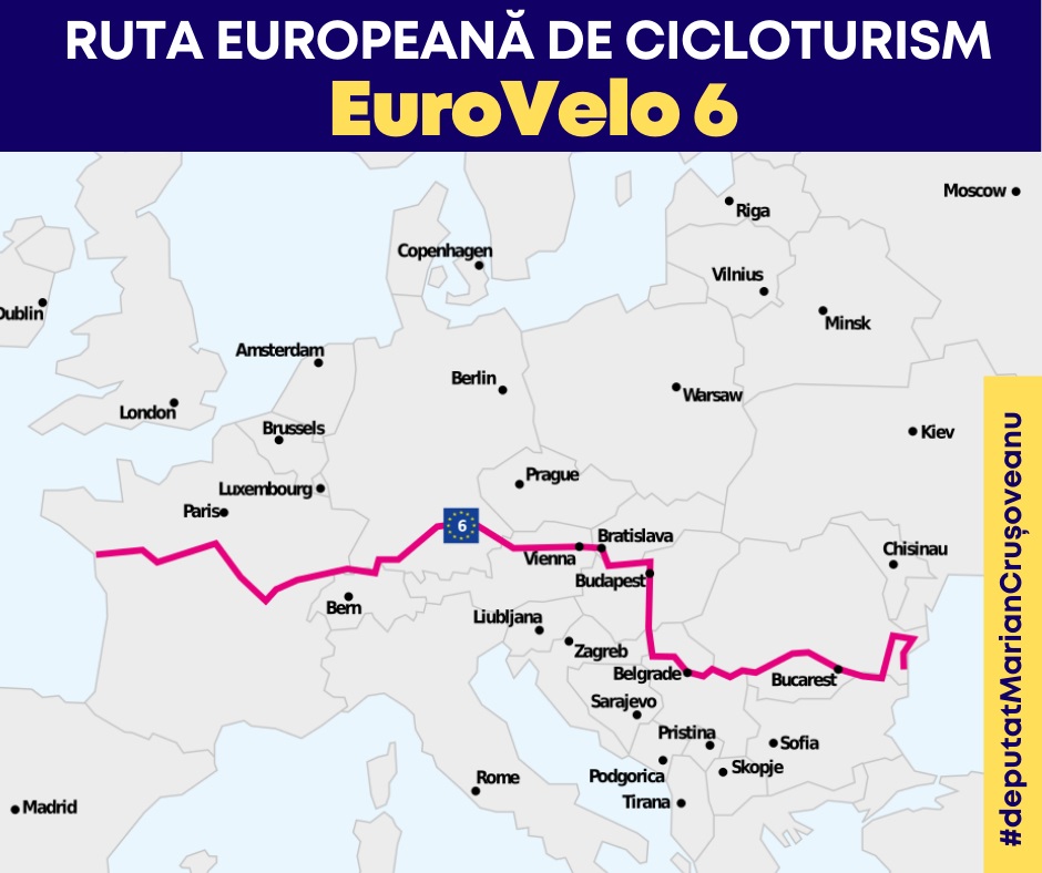 Marian Crușoveanu, deputat PNL, are vești bune pentru iubitorii de turism și biciclete. Cu bicicleta din Constanța în Franța