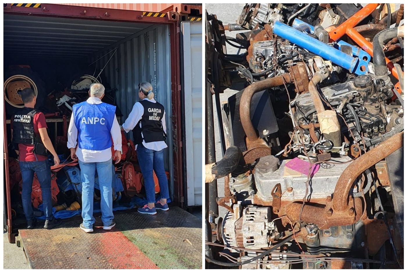 Container cu 9 tone de deșeuri din piese si dispozitive agricole, descoperit în Portul Constanţa Sud Agigea