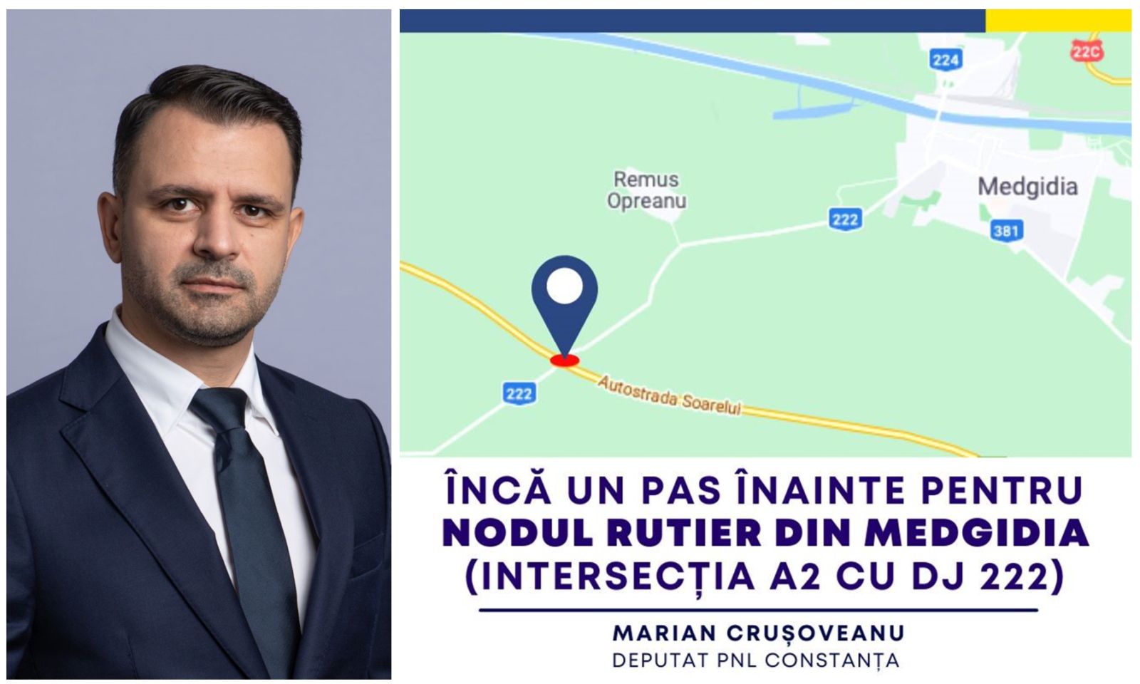 Nod rutier în Medgidia. Marian Crușoveanu, PNL: S-au depus patru oferte pentru studiul de fezabilitate
