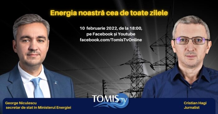 George Niculescu, secretar de stat în Ministerul Energiei, invitatul emisiunii „Punctul pe i”, la Tomis TV