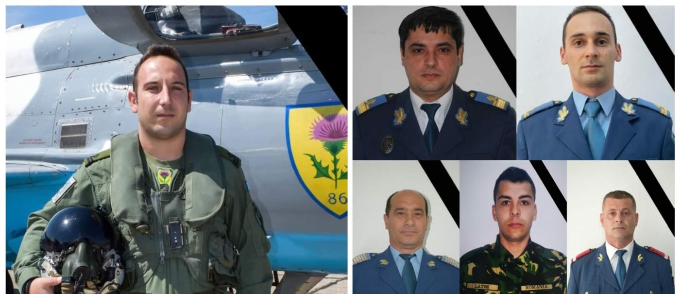 Cei opt militari decedați în accidentele aviatice care au avut loc ieri în Constanța, decorați post-mortem de președintele României