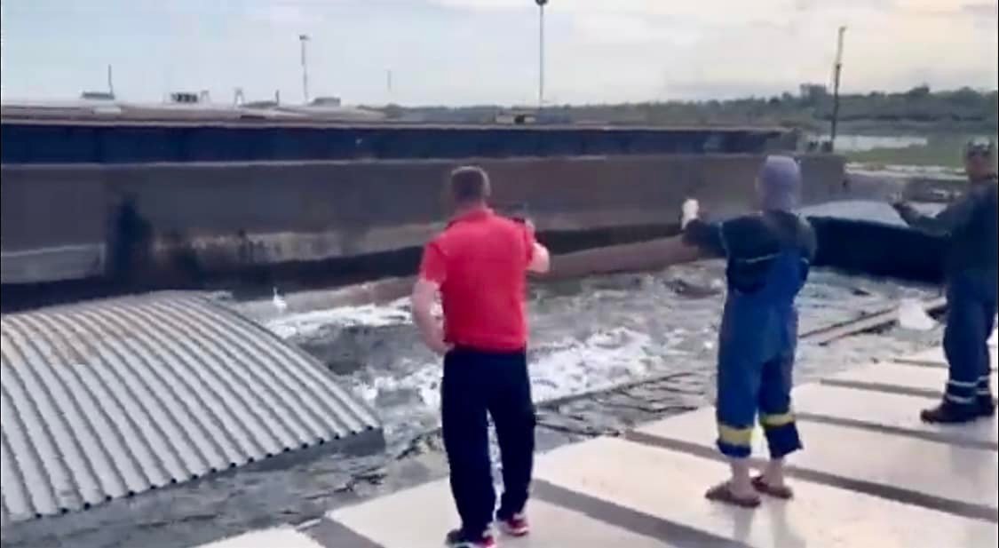 O barjă cu pavilion Germania s-a scufundat în Portul Constanța