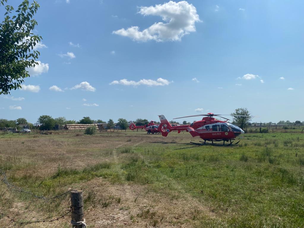 Elicopterele SMURD din Constanța și Galați au intervenit în Deltă, în Letea