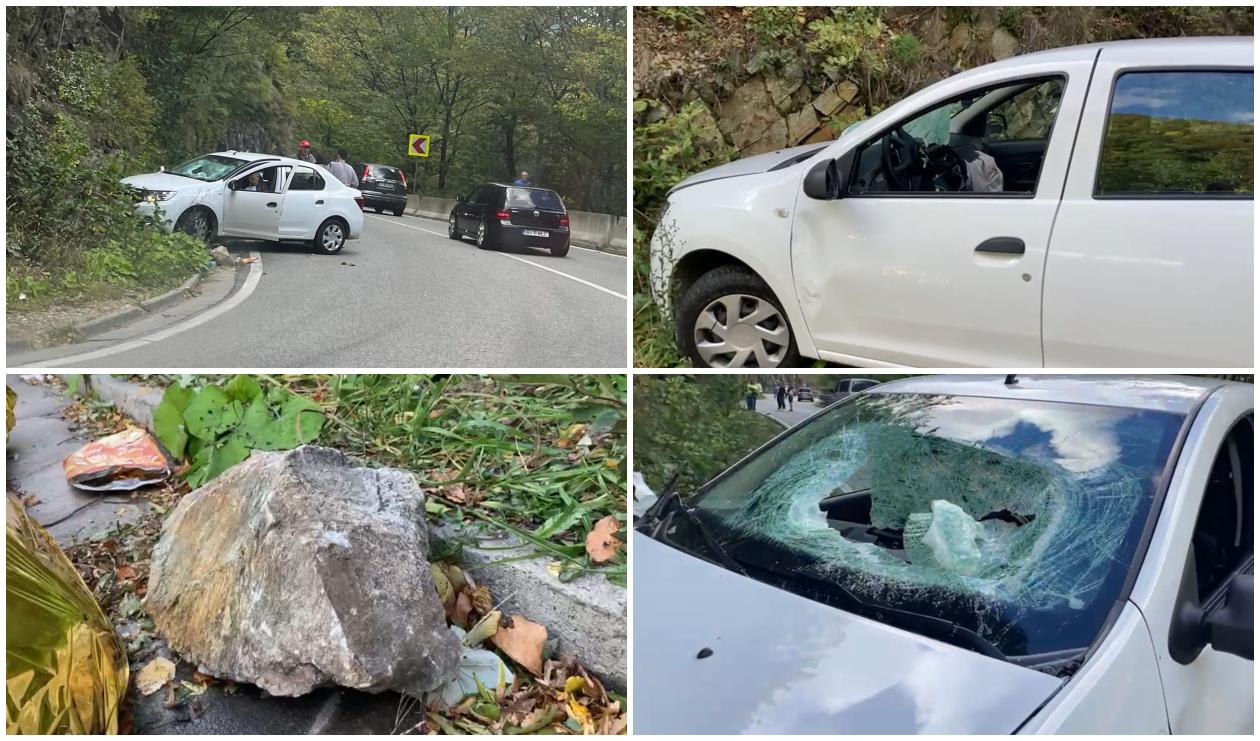 Un șofer a murit în Defileul Jiului după ce un bolovan a căzut pe mașina pe care o conducea