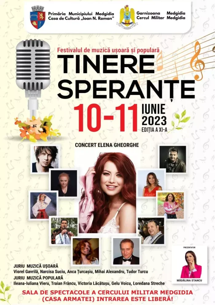 Elena Gheorghe, concert în Medgidia. Intrarea este gratuită
