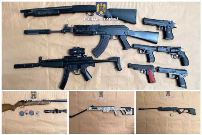 Polițiștii au găsit un arsenal de arme neletale. Percheziții în Constanța, Medgidia, Ovidiu, Cumpăna și Lumina