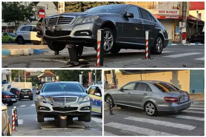 Cum și-a lovit un sibian Mercedesul în Costinești