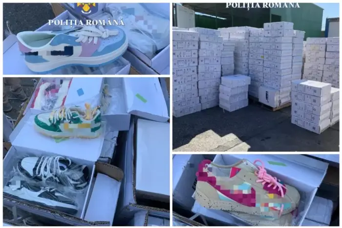 Peste 9.000 de perechi de încălțăminte sport contrafăcută, oprite în Portul Constanța
